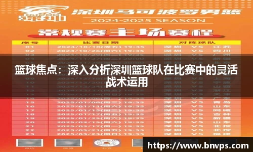 篮球焦点：深入分析深圳篮球队在比赛中的灵活战术运用