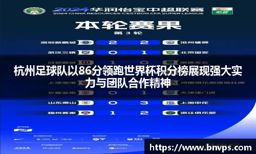 杭州足球队以86分领跑世界杯积分榜展现强大实力与团队合作精神